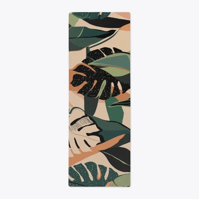 Peach Foliage Yoga Mat